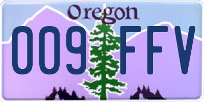 OR license plate 009FFV