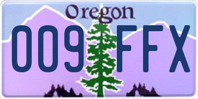 OR license plate 009FFX