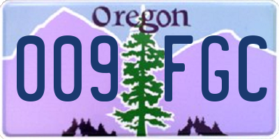 OR license plate 009FGC