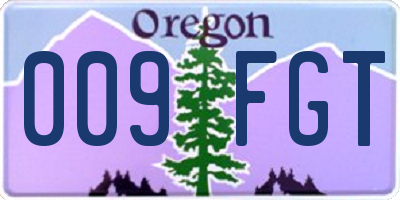 OR license plate 009FGT