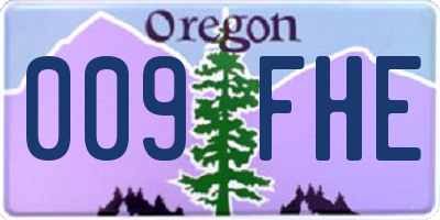 OR license plate 009FHE