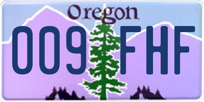 OR license plate 009FHF