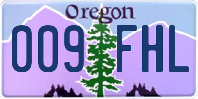 OR license plate 009FHL