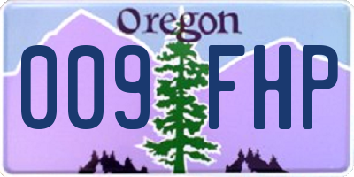 OR license plate 009FHP