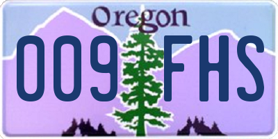 OR license plate 009FHS