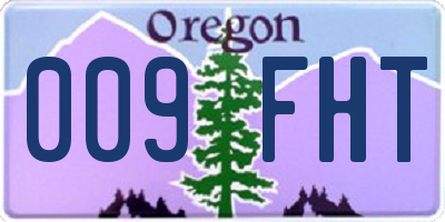 OR license plate 009FHT