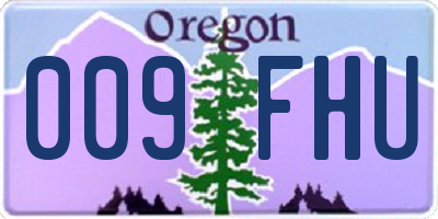 OR license plate 009FHU
