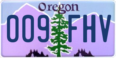 OR license plate 009FHV