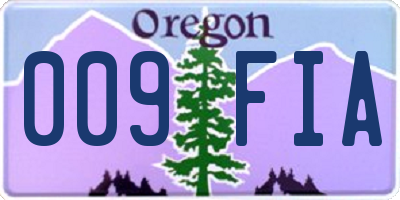 OR license plate 009FIA