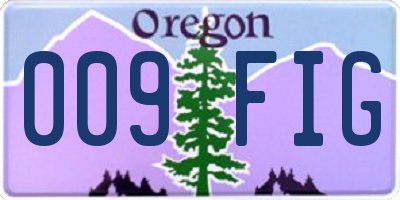 OR license plate 009FIG