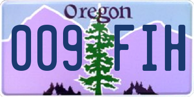 OR license plate 009FIH