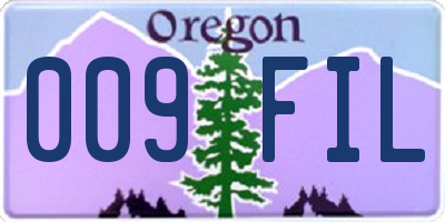 OR license plate 009FIL
