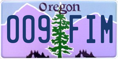 OR license plate 009FIM