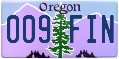 OR license plate 009FIN