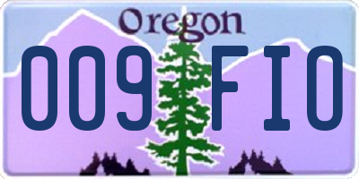OR license plate 009FIO