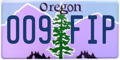 OR license plate 009FIP