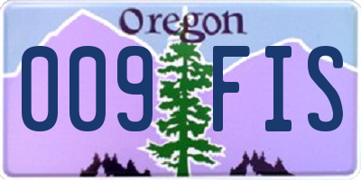 OR license plate 009FIS