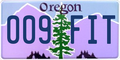 OR license plate 009FIT