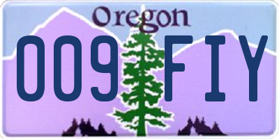 OR license plate 009FIY