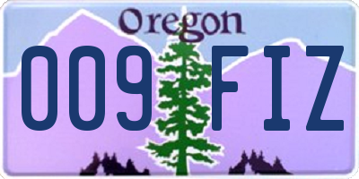 OR license plate 009FIZ