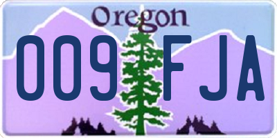 OR license plate 009FJA