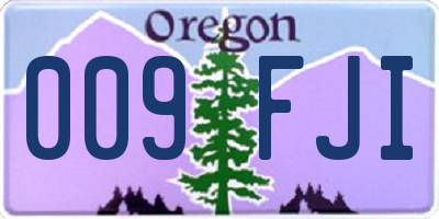 OR license plate 009FJI