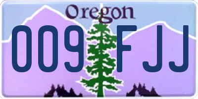 OR license plate 009FJJ