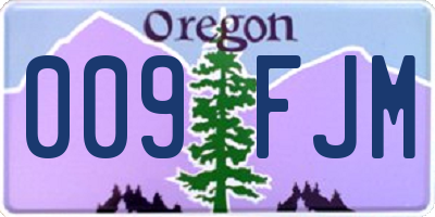 OR license plate 009FJM