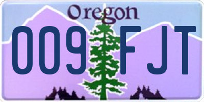 OR license plate 009FJT