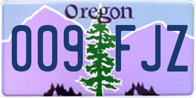 OR license plate 009FJZ