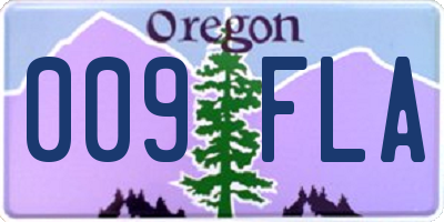 OR license plate 009FLA