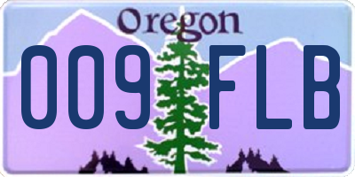 OR license plate 009FLB
