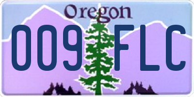 OR license plate 009FLC