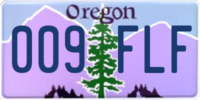 OR license plate 009FLF