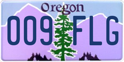 OR license plate 009FLG
