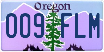 OR license plate 009FLM