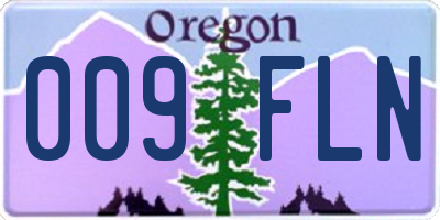 OR license plate 009FLN
