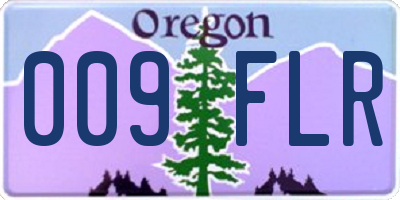 OR license plate 009FLR