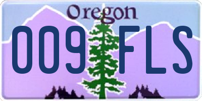 OR license plate 009FLS