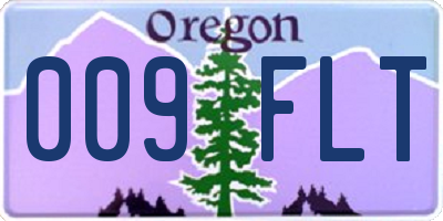 OR license plate 009FLT