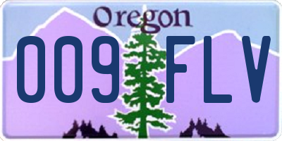 OR license plate 009FLV