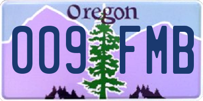 OR license plate 009FMB