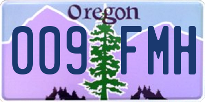 OR license plate 009FMH