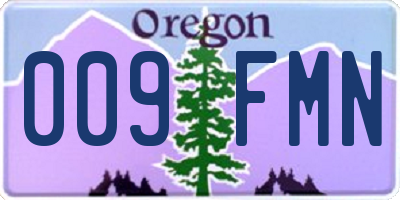 OR license plate 009FMN