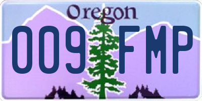 OR license plate 009FMP