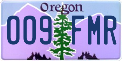 OR license plate 009FMR