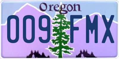 OR license plate 009FMX