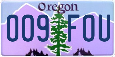 OR license plate 009FOU