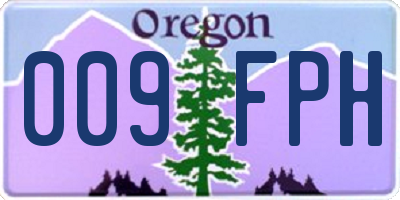 OR license plate 009FPH