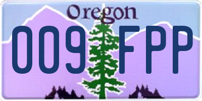 OR license plate 009FPP